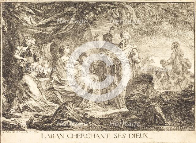 Laban cherchant ses dieux, 1753. Creator: Gabriel de Saint-Aubin.