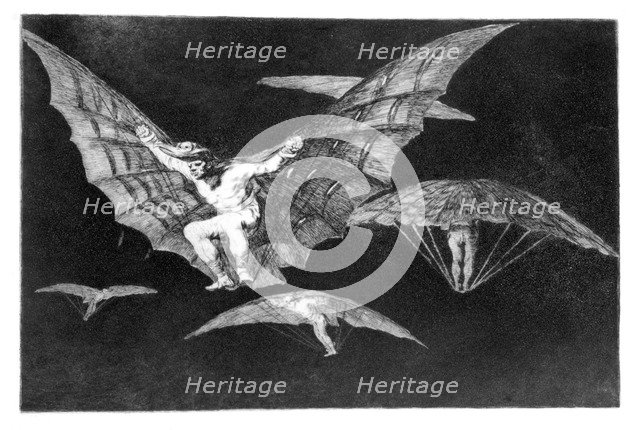 'A way of flying', 1819-1823. Artist: Francisco Goya