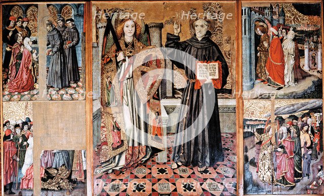 Altarpiece of San Bernardino and the guardian angel, commissioned in 1462 by the Trade Union of E…