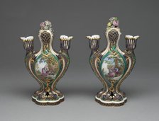 Pair of Vases (Pots Pourris à Bobèches), Sèvres, c. 1759. Creators: Sèvres Porcelain Manufactory, Jean-Claude Deplessis, André-Vincent Vieillard.