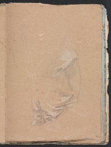 Verona Sketchbook: Drapery study (page 57), 1760. Creator: Francesco Lorenzi (Italian, 1723-1787).