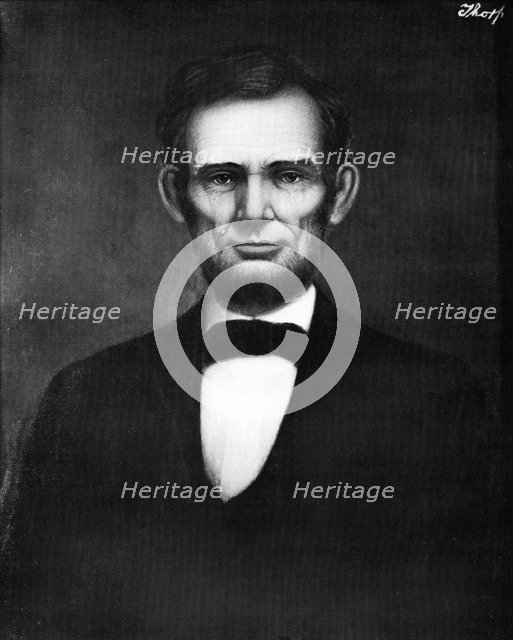 Abraham Lincoln, 16th President of the United States, (early 20th century).Artist: Freeman Thorp
