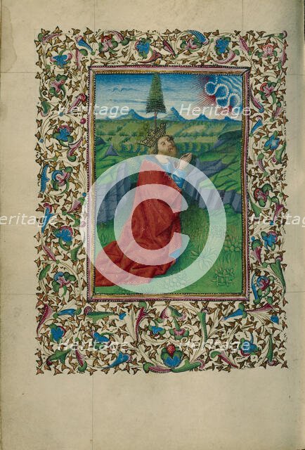 David in Prayer; Book of Hours, about 1460. Creator: Unknown.