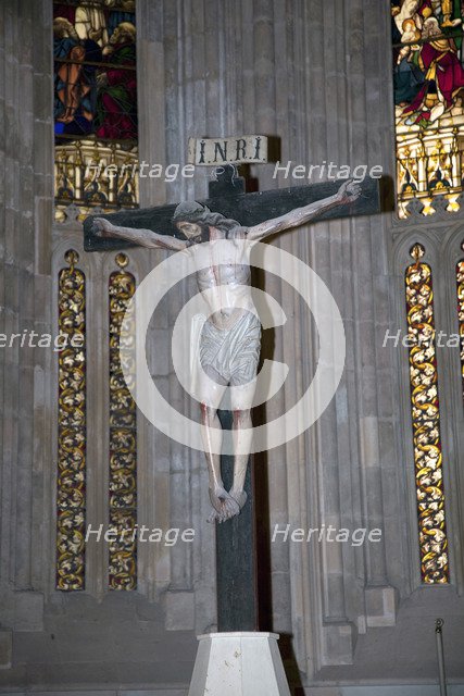 Crucifix in the chancel of the church, Monastery of Batalha, Batalha, Portugal, 2009. Artist: Samuel Magal