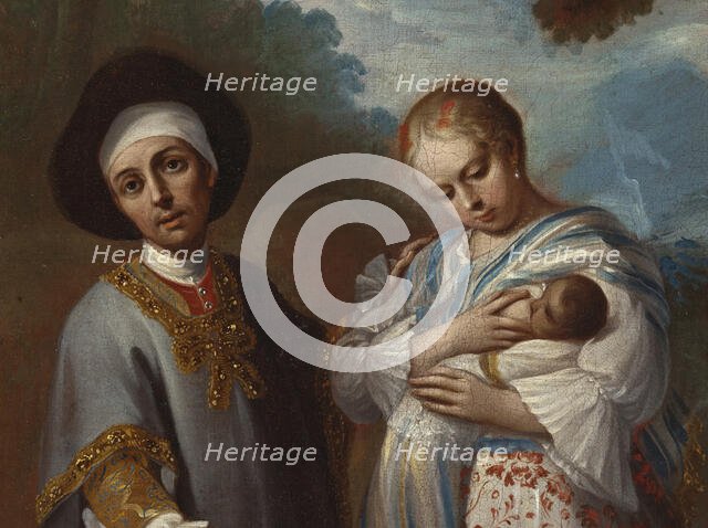 IX. From Spaniard and Albino, Return Backwards (De español y albina, torna atrás), c1760. Creator: Juan Patricio Morlete Ruiz.