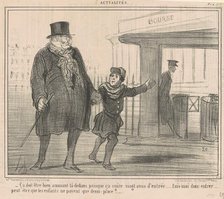 Ca doit être bien amusant la-dedans ..., 19th century. Creator: Honore Daumier.
