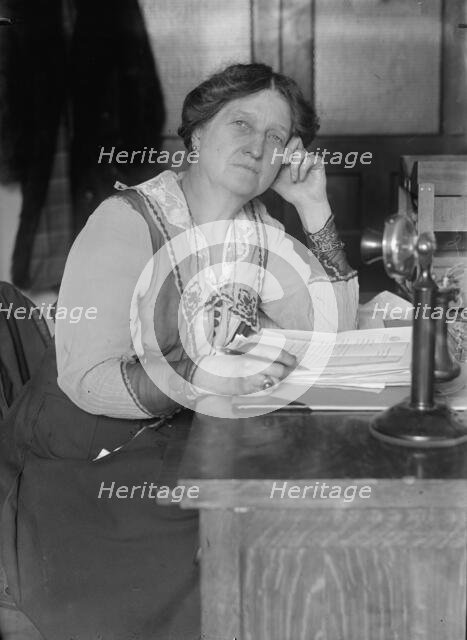 Mrs. Martha Nelson Mccam at Desk, 1918. Creator: Harris & Ewing.