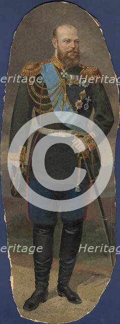 Portrait of Alexander III, 1880-1889. Creator: Mikhail Znamensky.