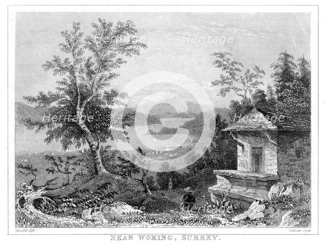 Near Woking, Surrey, 19th century.Artist: Chavan