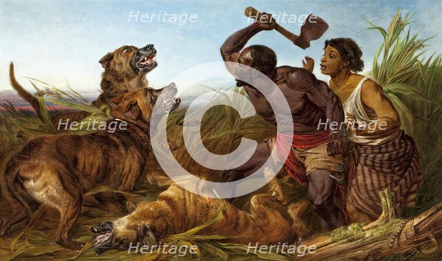 The Hunted Slaves, 1862. Creator: Richard Ansdell.