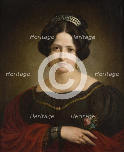 Portrait of Wife Antonina, c1830. Creator: Kanuty Rusiecki.