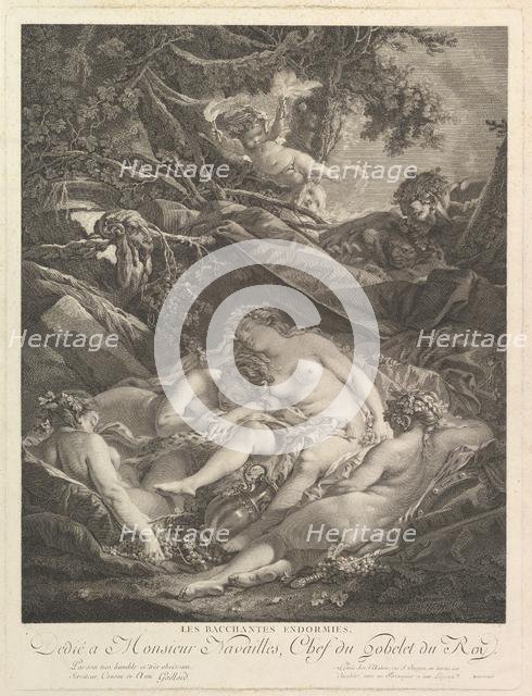 Les Bacchantes Endormies (The Sleeping Bacchantes), 18th century. Creator: Rene Gaillard.
