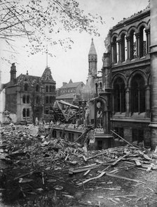 Bomb damage, University College, Shakespeare Street, Nottingham, Nottinghamshire, 1941. Artist: Unknown