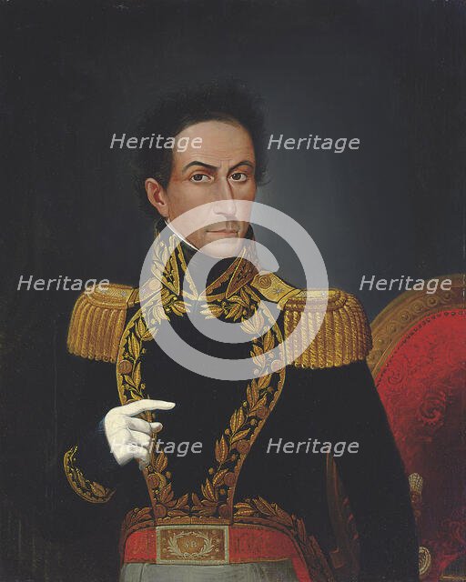 Portrait of Simón Bolívar (1783-1830), c1827. Creator: Lovera, Juan (1778-1841).