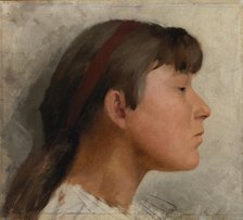 Girl's head, late 19th-early 20th century. Creator: Casper Wrede.