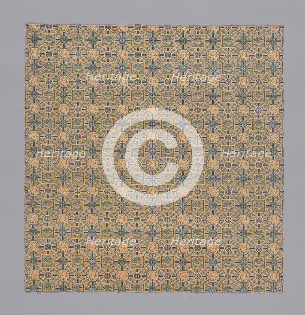 Fragment (Furnishing Fabric), China, Qing dynasty (1644-1911), 1850/1900. Creator: Unknown.