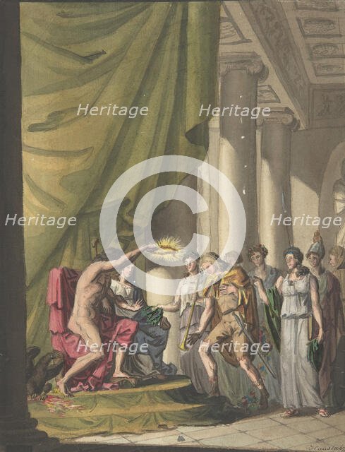 Allegory of Victory: Soldier Being Crowned by Laurels, ca. 1814. Creator: Franz von Hauslab.