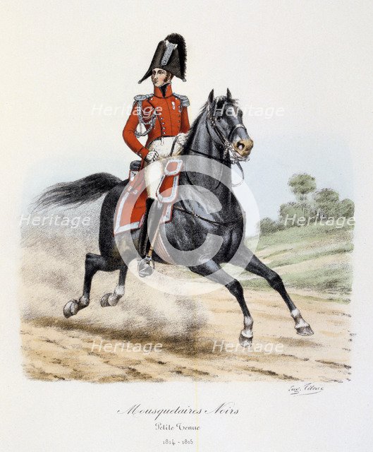 Mousquetaires Noirs, petite tenue, 1814-15. Artist: Eugene Titeux