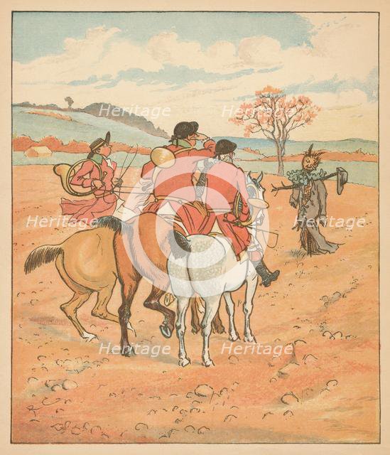 '...the first thing they did find, Was a tatter't boggart, in a field...', 1880. Creator: Randolph Caldecott.