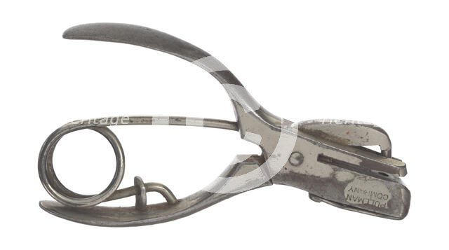Hole punch used by Pullman porter Thomas McCord, 1940s. Creator: Unknown.