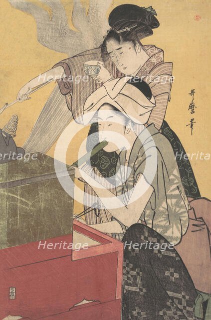 In the Kitchen, ca. 1794-95. Creator: Kitagawa Utamaro.