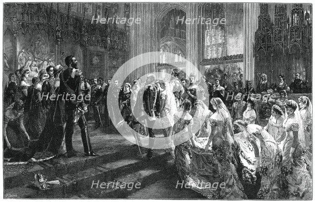 Marriage of the Duke and Duchess of Connaught, 13 March 1879, (1900).Artist: Sydney Prior Hall