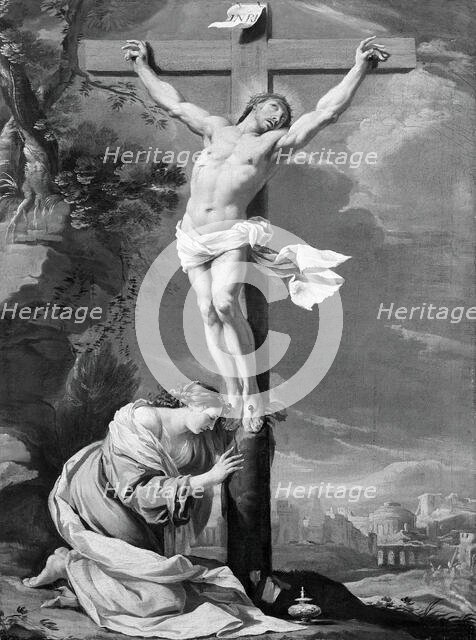 Christ on the Cross with Mary Magdalene, 1640/50. Creator: Simon Vouet.