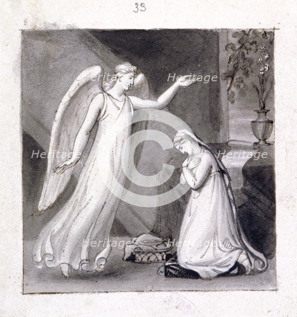 'The Annunciation', 19th century. Artist: Corbould Family