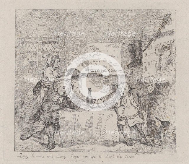 Long Sermons and Long Sieges are apt to Lull the Senses, February 11, 1783., February 11, 1783. Creator: Thomas Rowlandson.