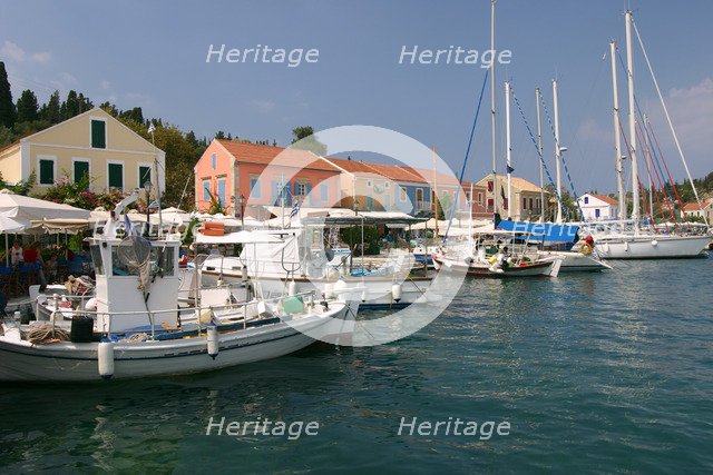 Fiskardo harbour, Kefalonia, Greece.