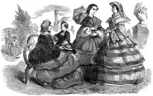 Fashions for August, 1857. Artist: Unknown