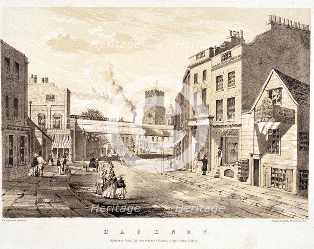 Mare Street, Hackney, London, c1845. Artist: CJ Greenwood
