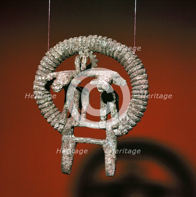 Bronze finial with two bulls, Hatti Culture, 3rd millenium BC. Artist: Unknown