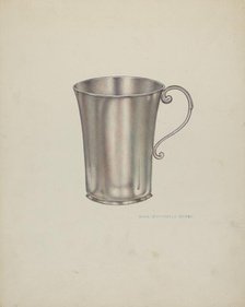 Silver Beaker with Handles, c. 1939. Creator: Rose Campbell-Gerke.