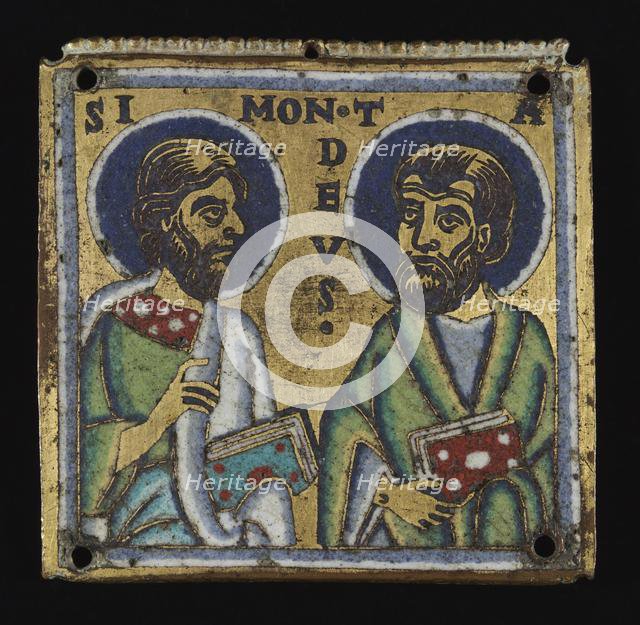 Plaque: Simon and Thaddaeus, c. 1160. Creator: Unknown.