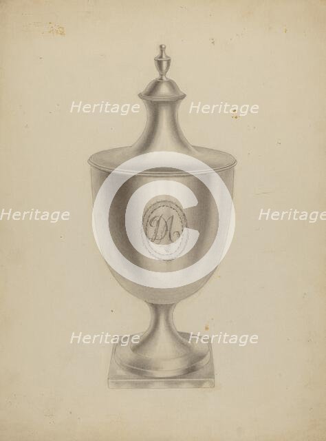 Silver Sugar Bowl, 1935/1942. Creator: Michael Fenga.