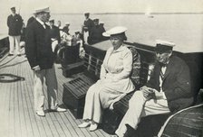 'On the Britannia with King George and Sir Charles Cust', c1920, (1951). Creator: Unknown.