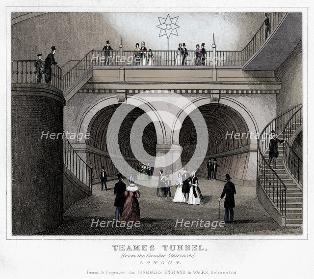 Thames Tunnel, London, 19th century. Artist: Unknown.