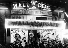 'Wall of Death', motorbike side show, Goose Fair, Nottingham, Nottinghamshire, 1973. Artist: WE Middleton & Son