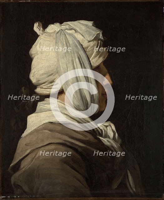 Portrait of Lemonnier with bandaged head, 1775.