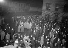Crowd awaiting Titanic survivors, 1912. Creator: Bain News Service.
