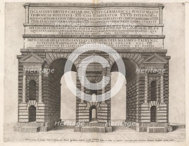 Arch of the Claudian Aqueduct, 1549. Creator: Unknown.