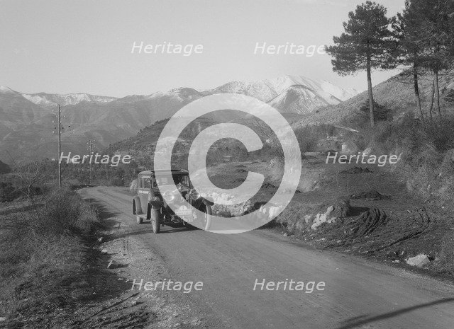 Talbot 14/45 of Kitty Brunell competing in the Monte Carlo Rally, Caithness, Scotland, 1929. Artist: Bill Brunell.