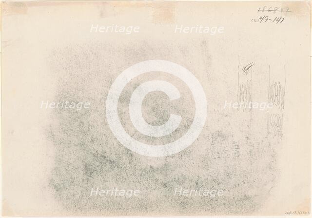 Tree Trunks [verso], 1868-1869. Creator: John Singer Sargent.