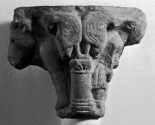 Capital with Bull and Worker, 1100/25. Creator: Unknown.