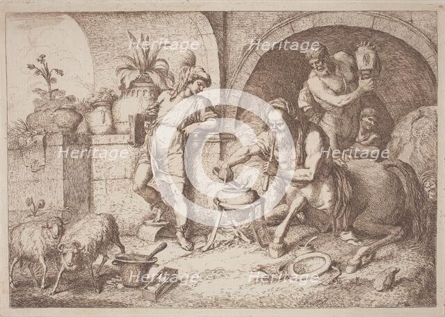 Chiron Teaches Magic to Achilles, 1758/1759. Creator: Gaetano Gherardo Zompini.