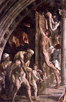 'The Fire in the Borgo' (detail), 1514. Artist: Raphael