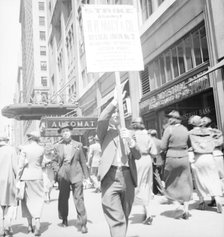 [Untitled photo]: New York City street scene, 1936. Creator: Dorothea Lange.
