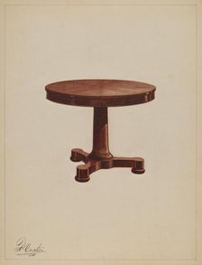 Tilt Table, c. 1937. Creator: Ferdinand Cartier.