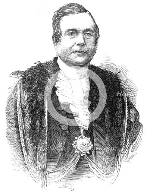 The Middlesex Election - Mr. Sheriff Mechi, one of the Returning Officers, 1857. Creator: Unknown.